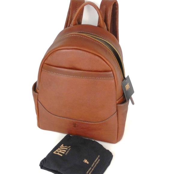 Frye Handbags - Frye Front Slit Cognac Brown Backpack Leather Bag